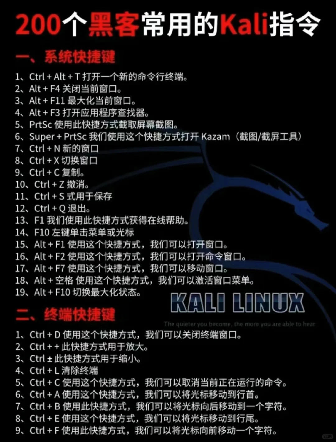 黑客大佬🔥都用的200个常用kali linux符