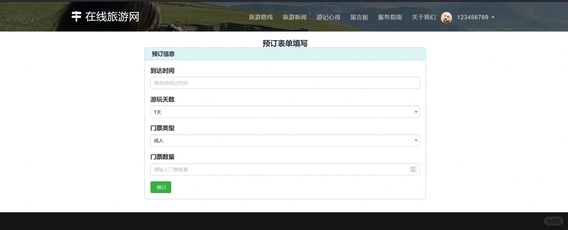PHP在线旅游网站