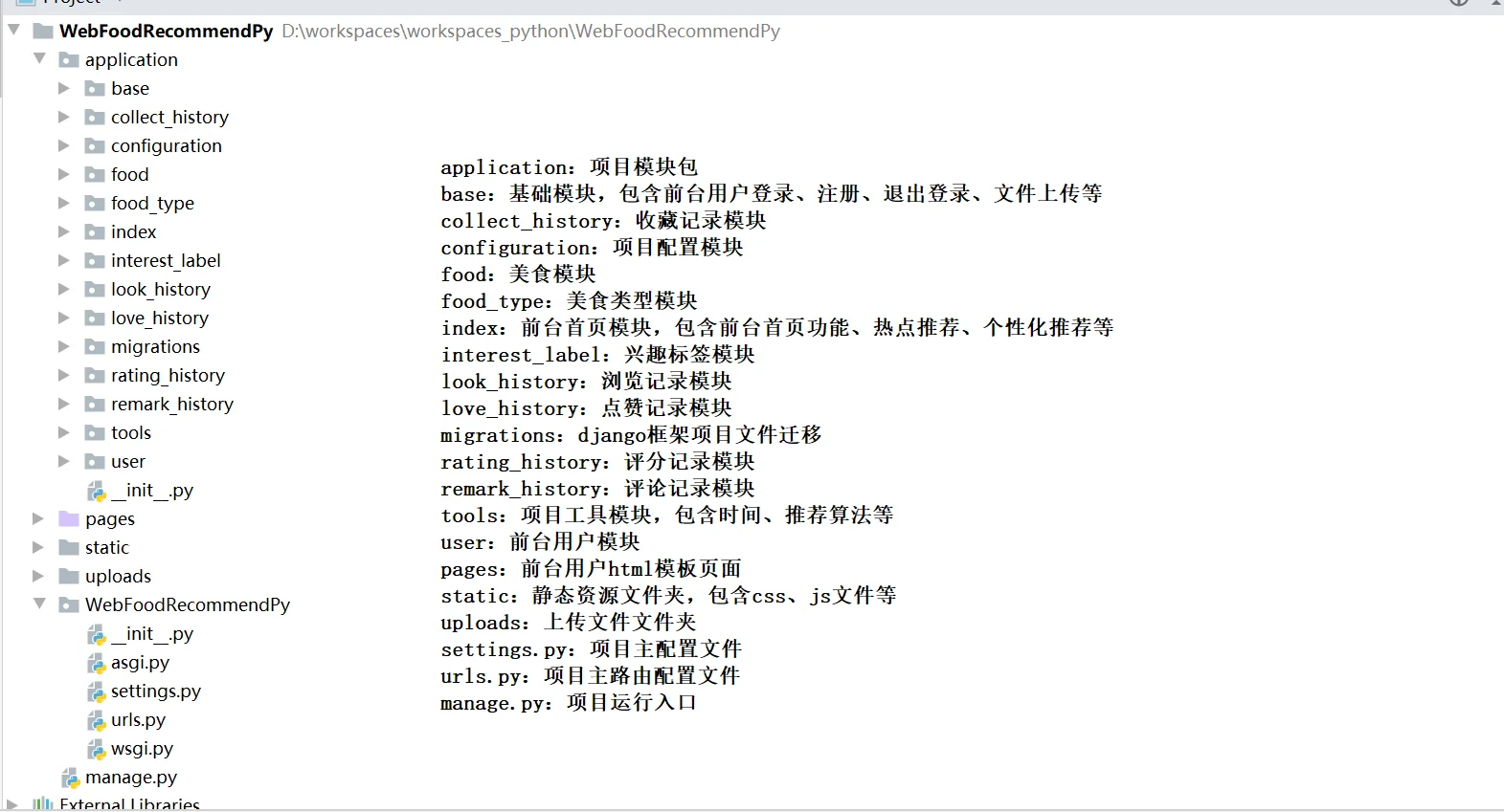 python在线美食推荐系统django