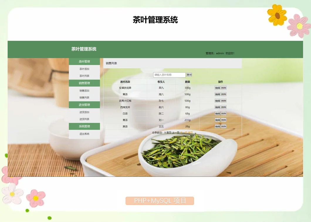 PHP茶叶管理系统