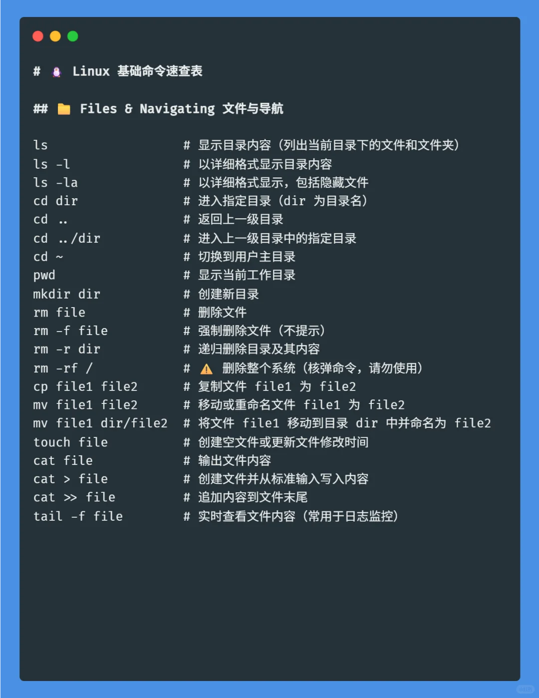 常用Linux命令，建议收藏！！！