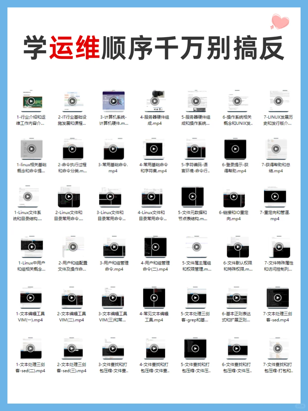 学运维顺序千万别搞反，否则真的会很吃力！