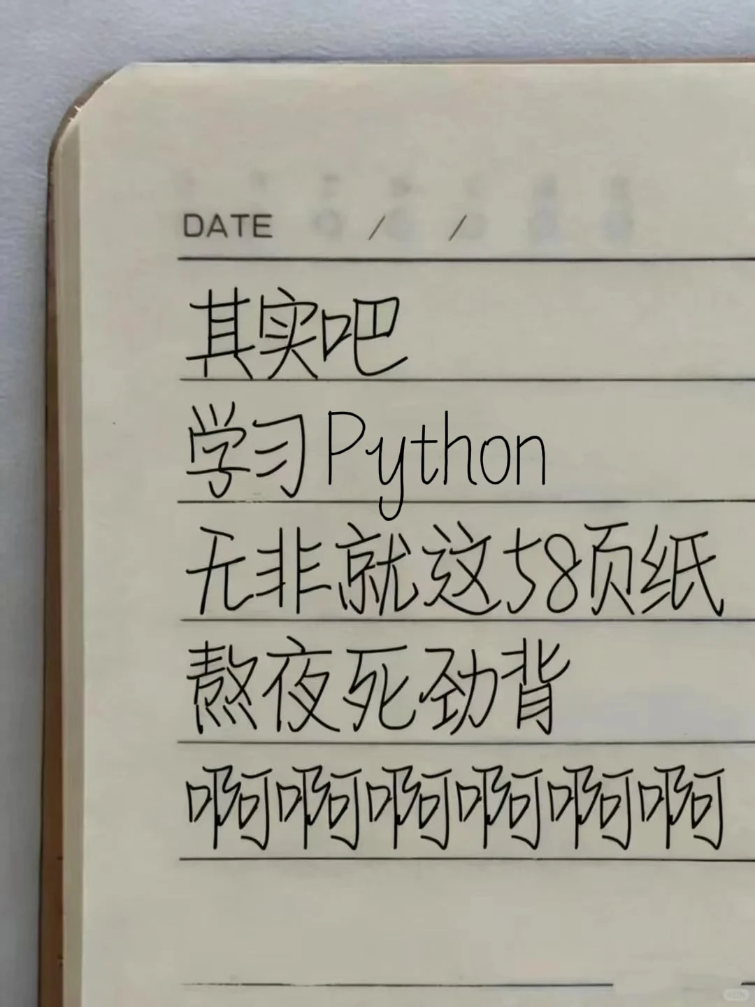 为什么我不是刚学Python就刷到这58页纸