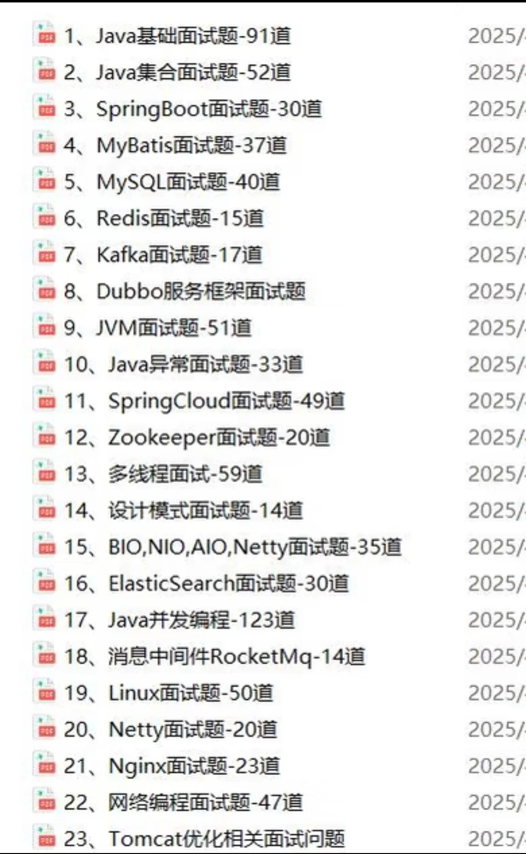 花5天时间背完，你的后端面试就稳了