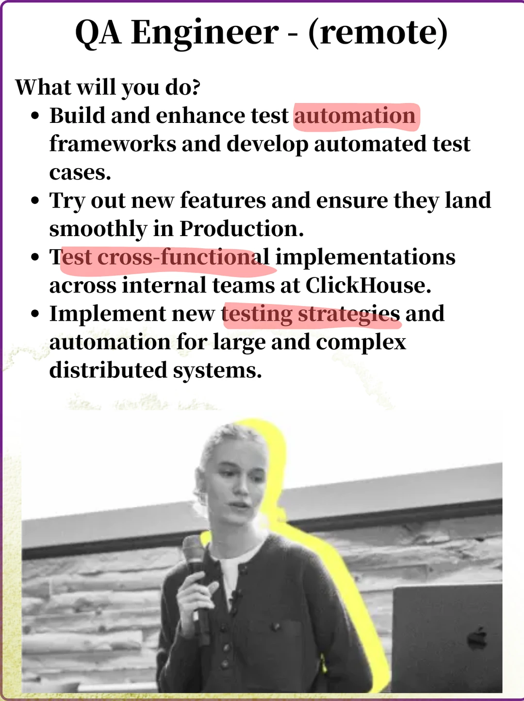 远程 QA 岗！ClickHouse 高潜力岗干货拆解