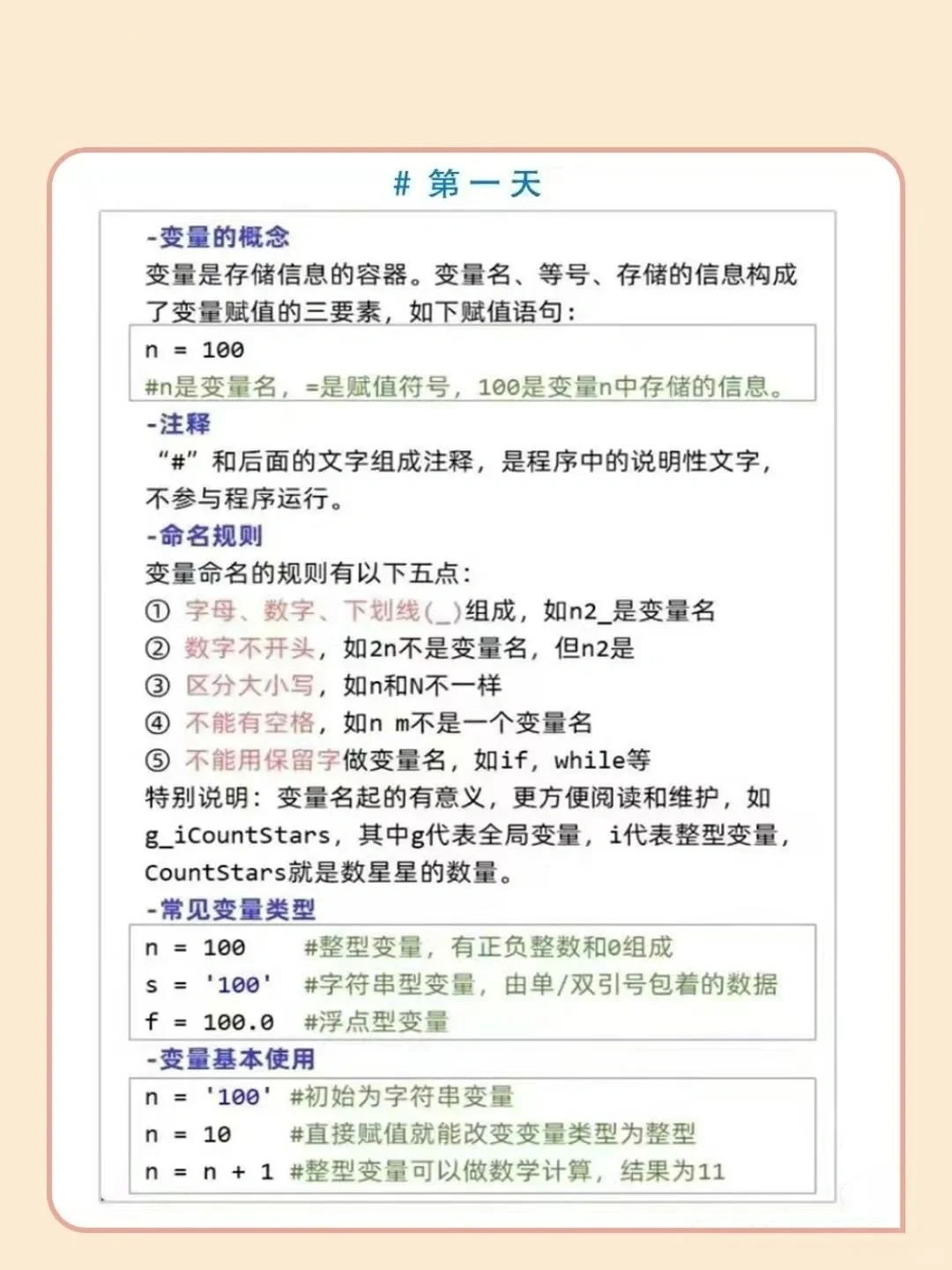 7天学完Python基础语法，适合新手入门