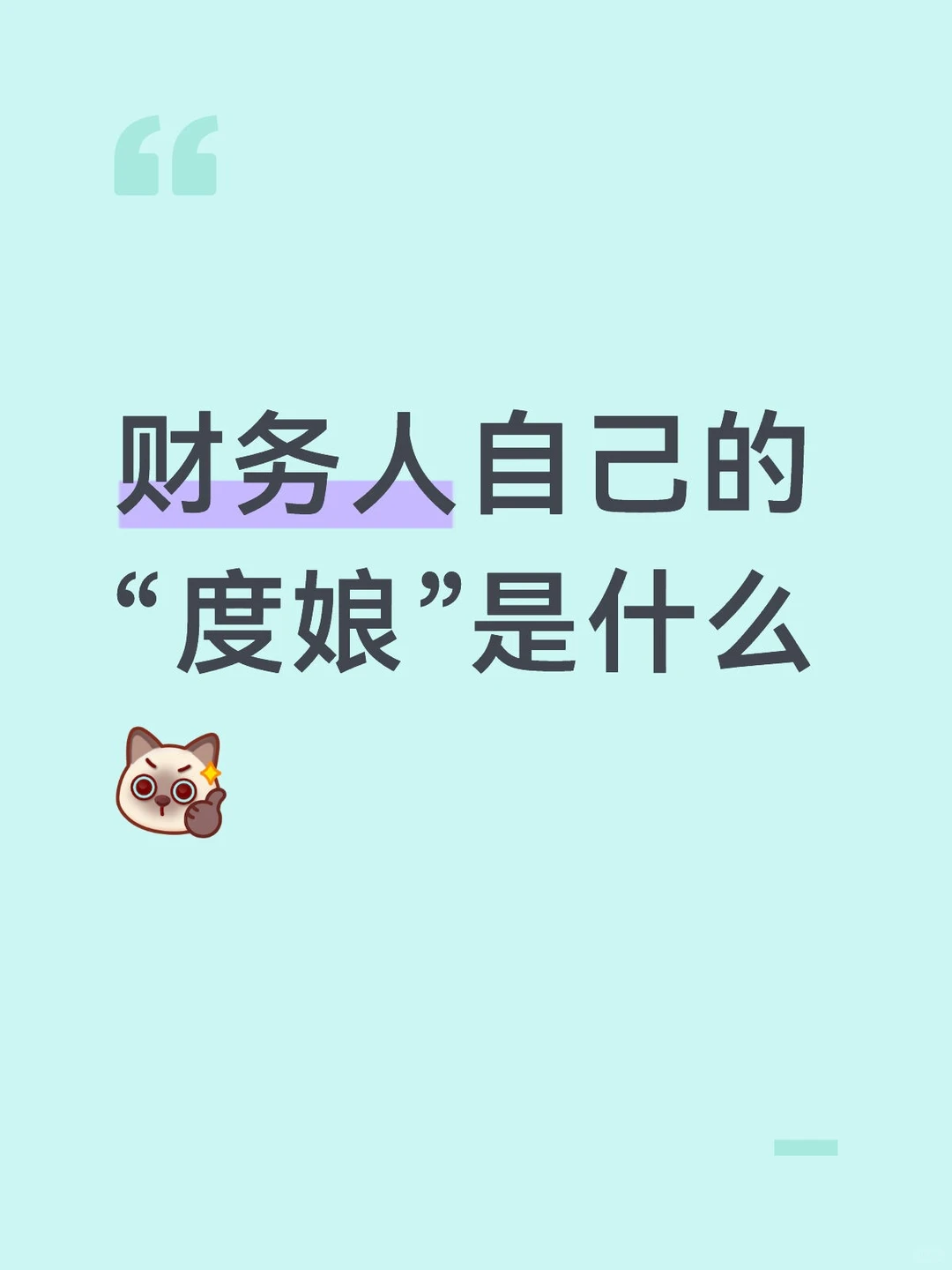 财务人自己的“度娘”是什么❓❓