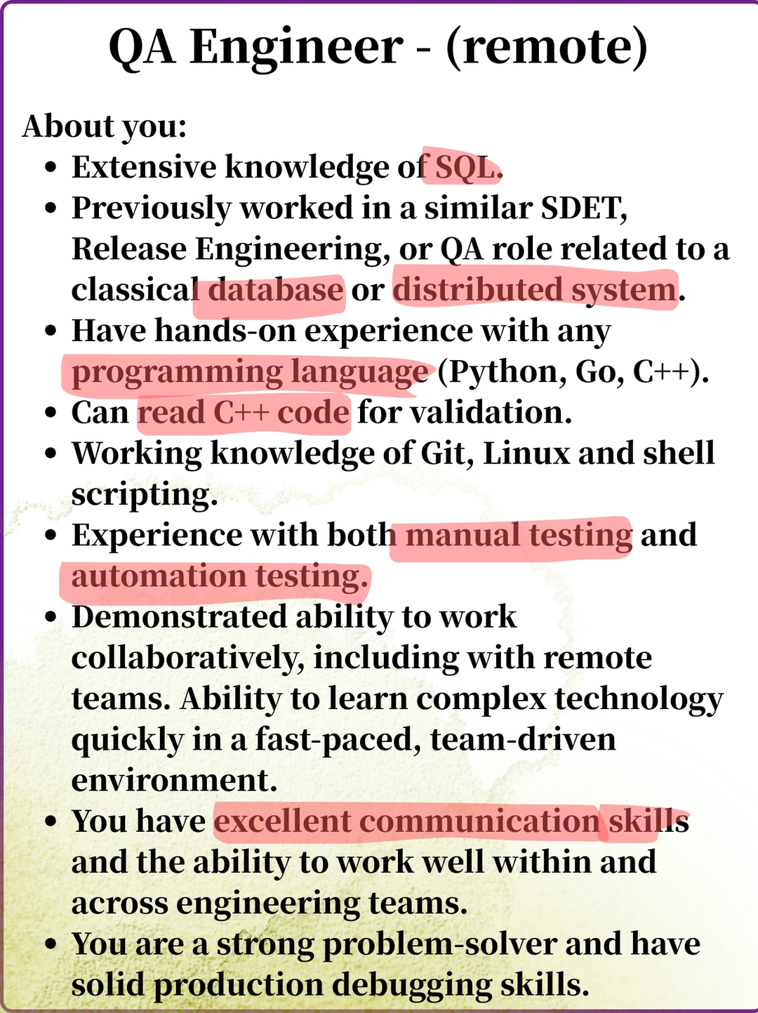 远程 QA 岗！ClickHouse 高潜力岗干货拆解