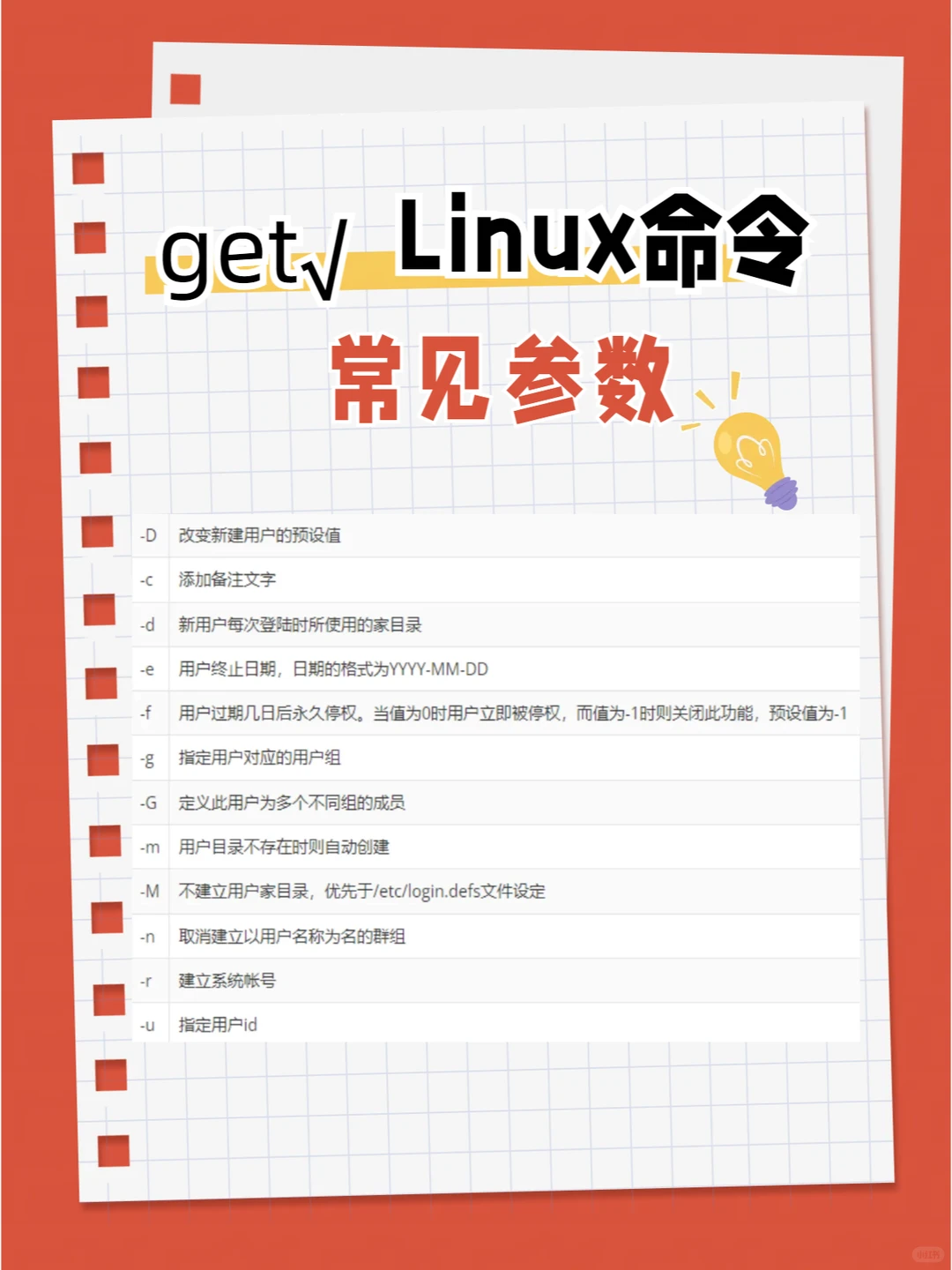 Linux常用命令之useradd