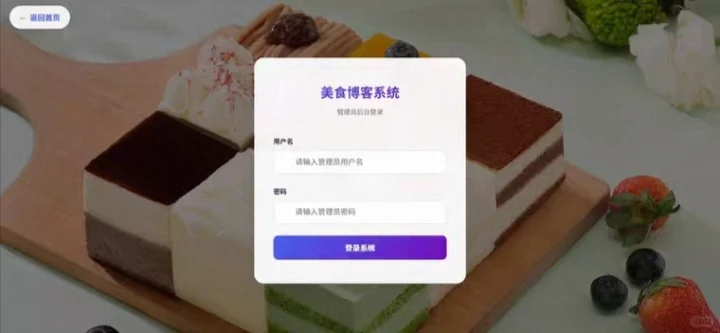 PHP美食博客管理系统