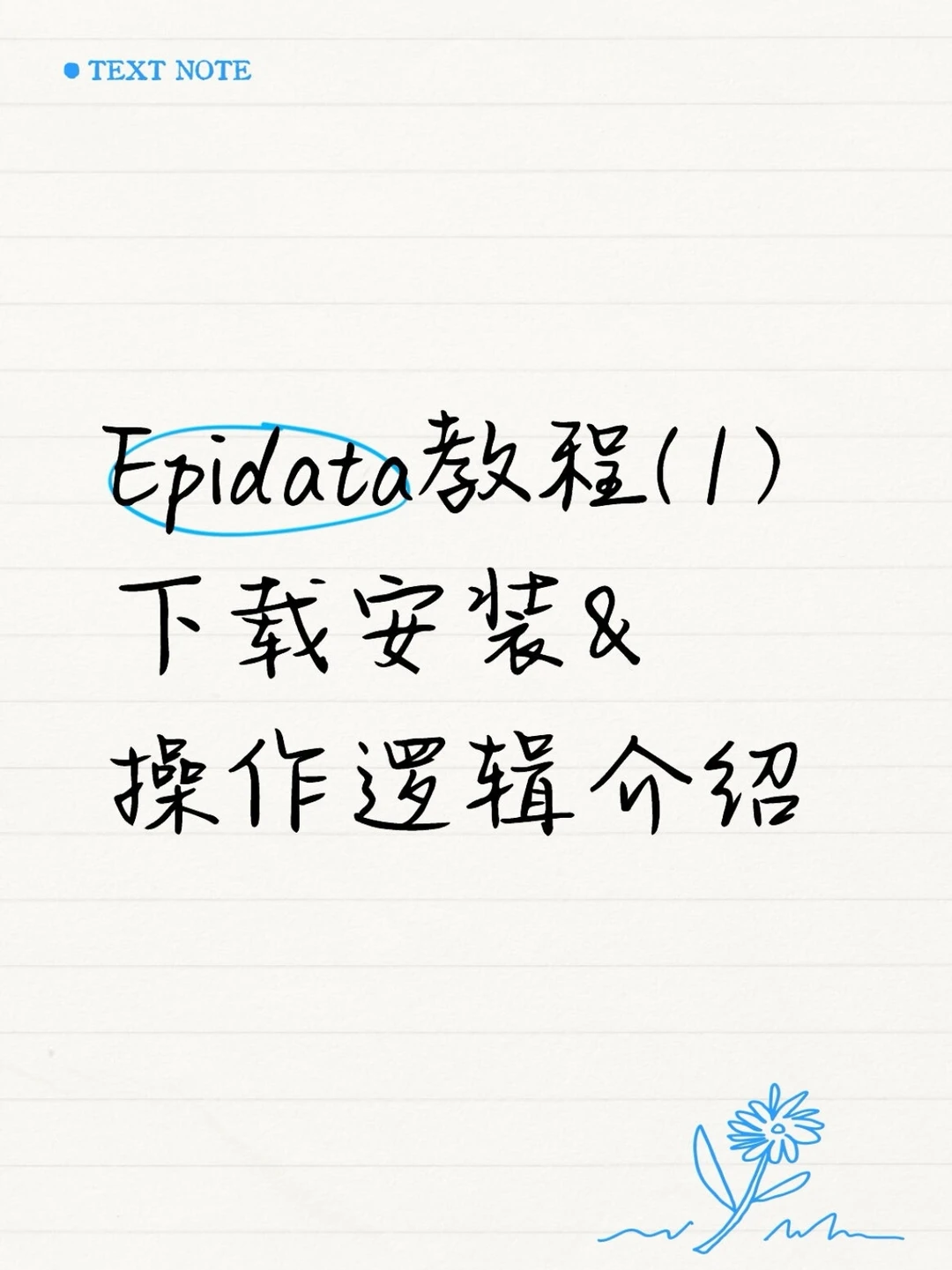 Epidata教程(1)—下载安装&操作逻辑介绍