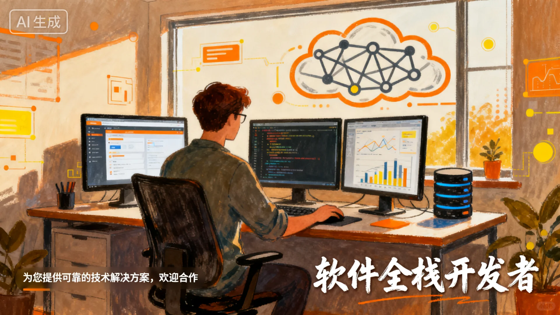 全栈软件开发者，为您提供可靠的技术解决