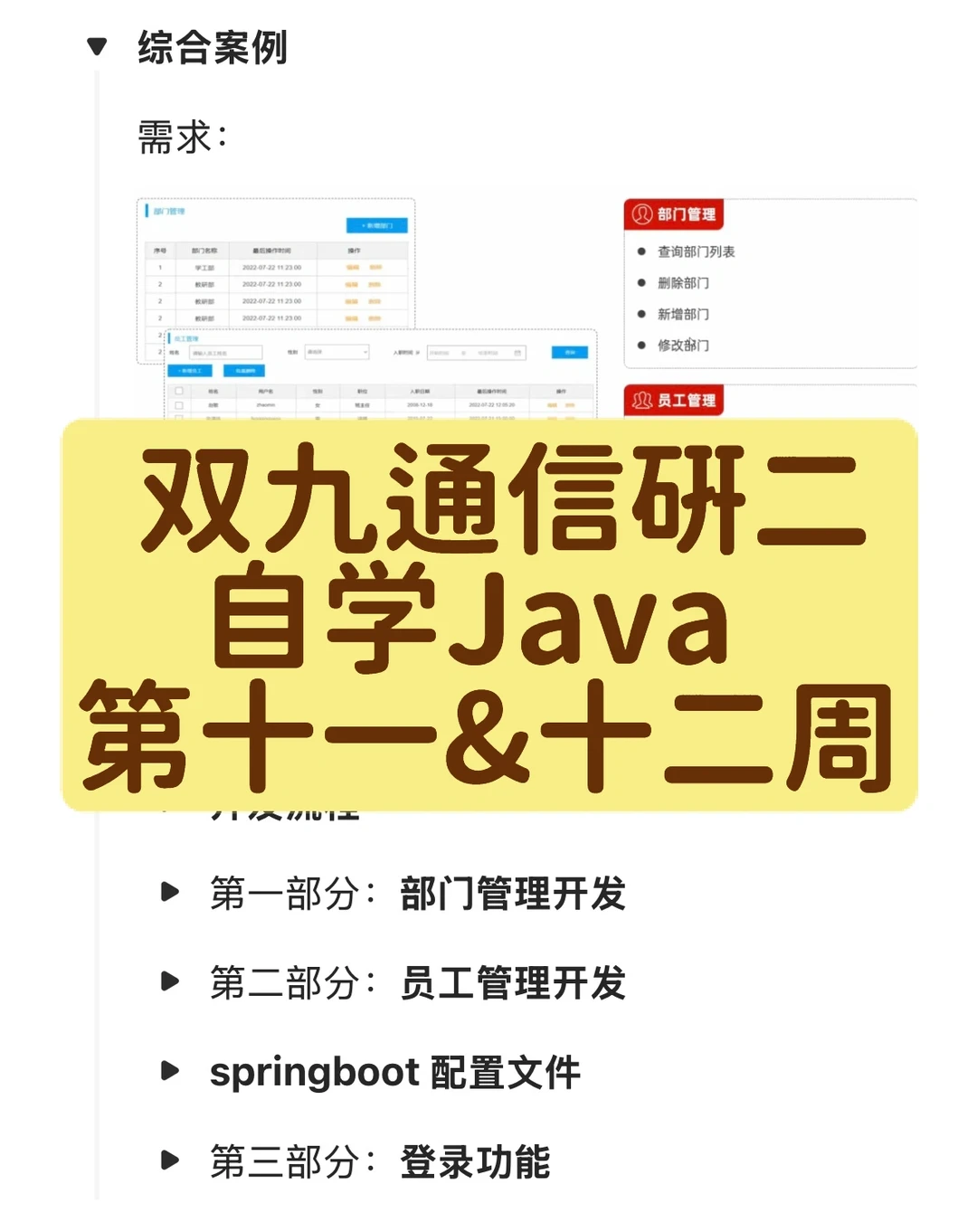 【week11&12】双九通信研二并行准备Java