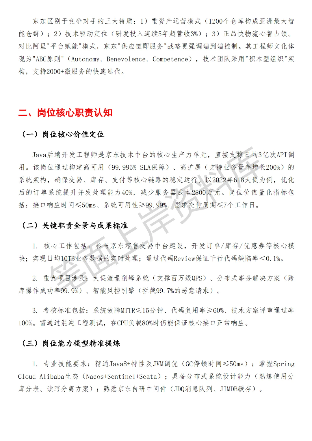 京东Java后端开发工程师