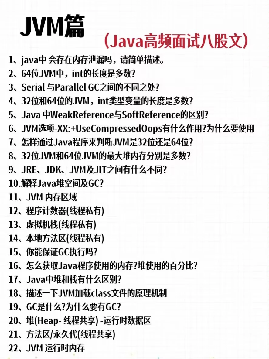 7天背完Java面试八股文，面试直接拿offer