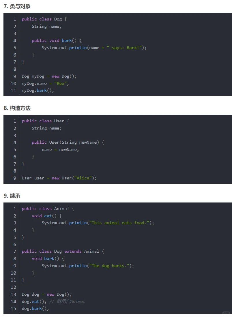 超有用的JAVA代码大全｜JAVA入门进阶