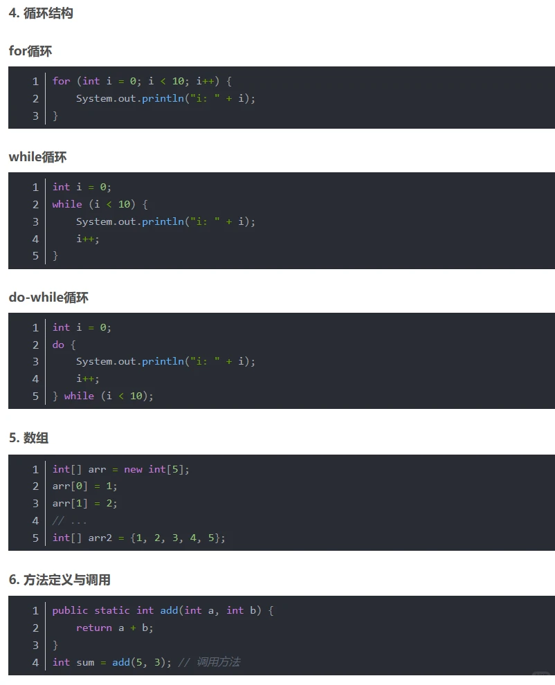 超有用的JAVA代码大全｜JAVA入门进阶