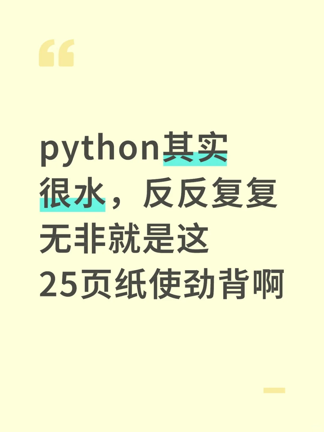 python看这25页纸就够了(邪修版)