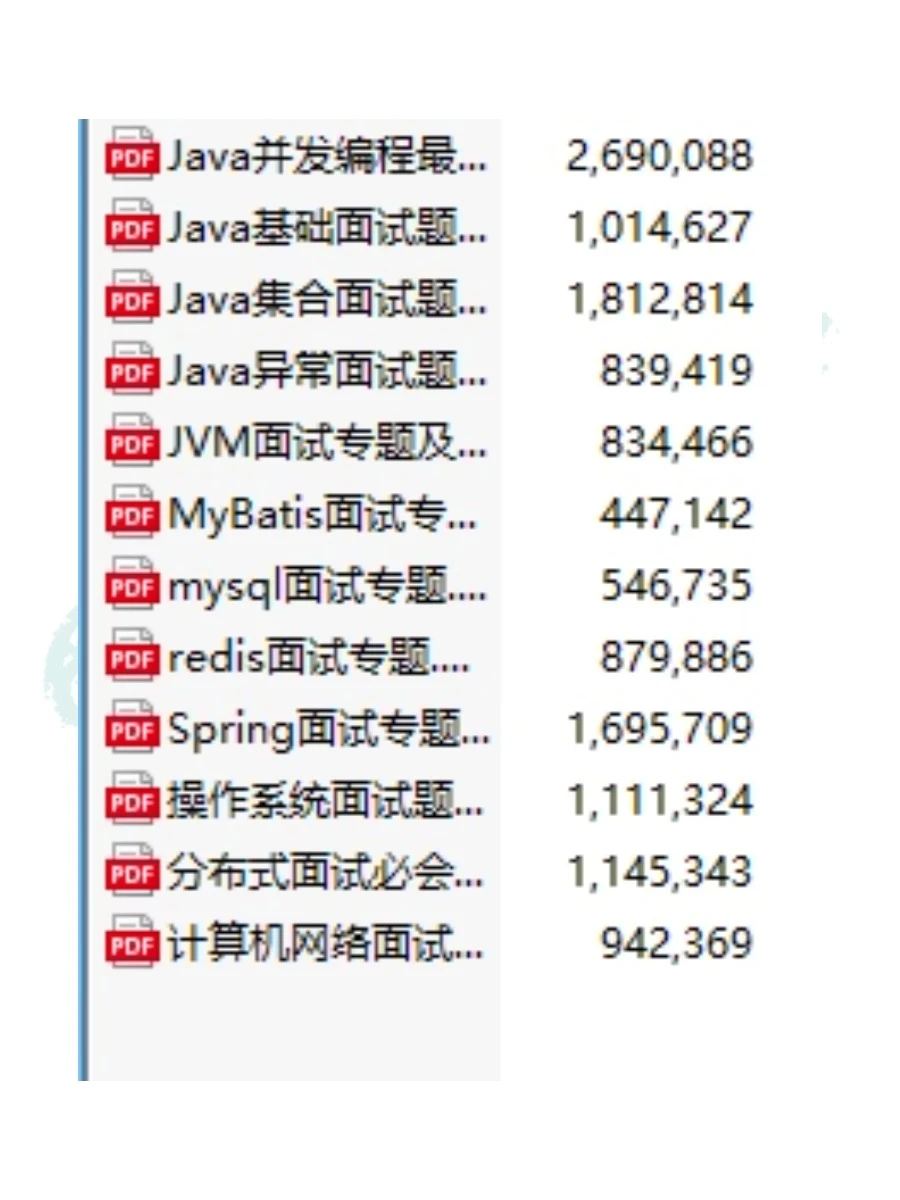 Java八股文面试题，附完整版，通过率96％！