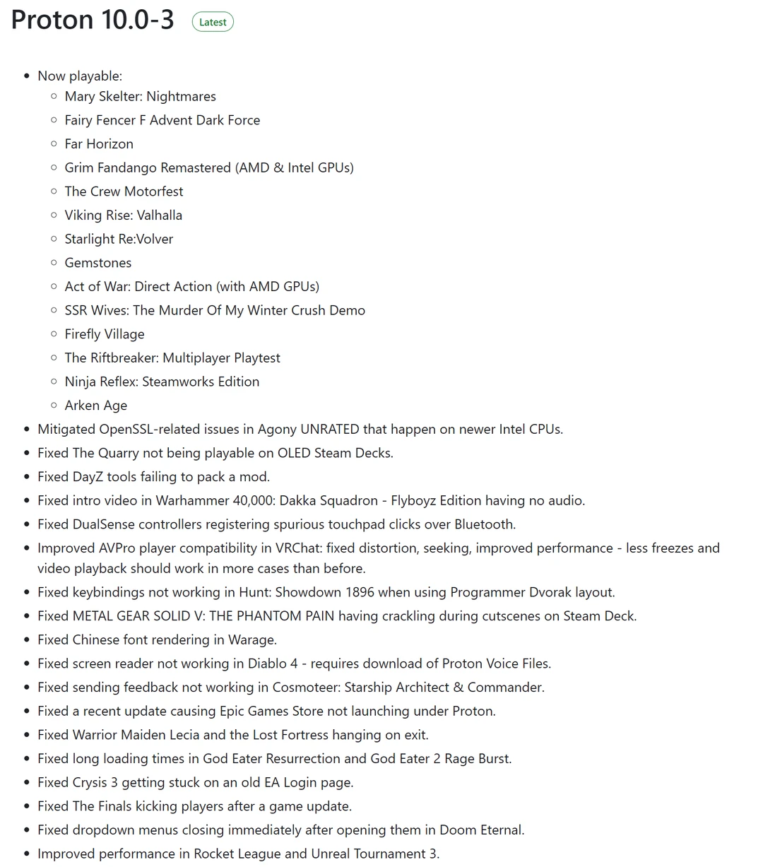 Proton 10 发布：大幅提升兼容性🎮