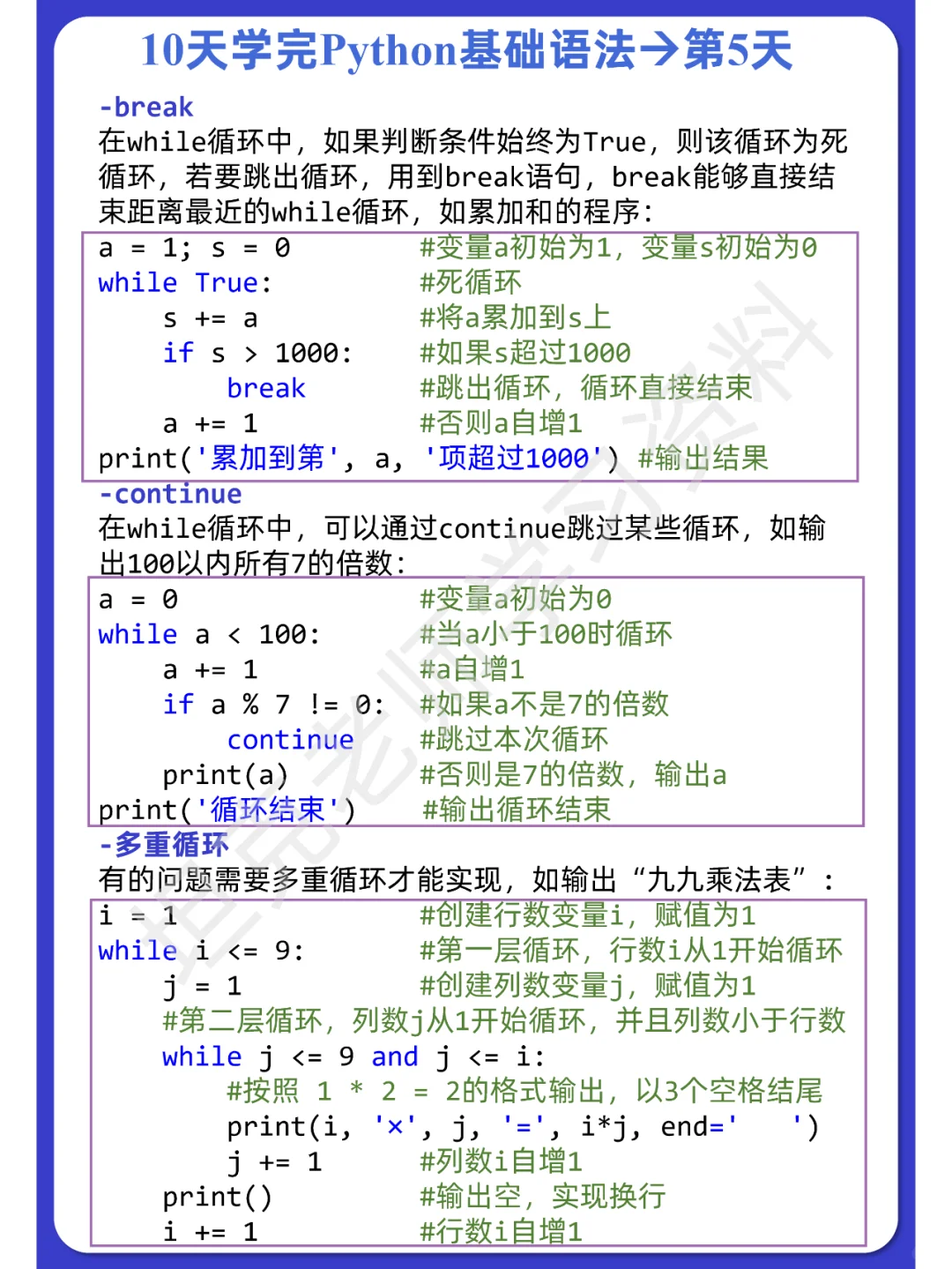 10天学完Python基础语法合集【高清版】