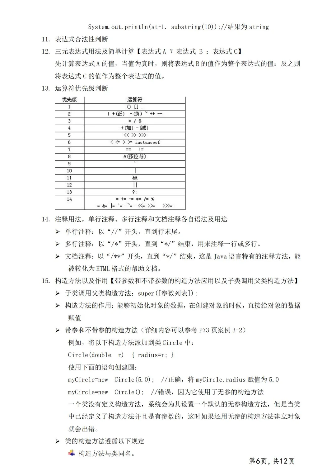 《JAVA》核心知识点共13页轻松刷完期末90+