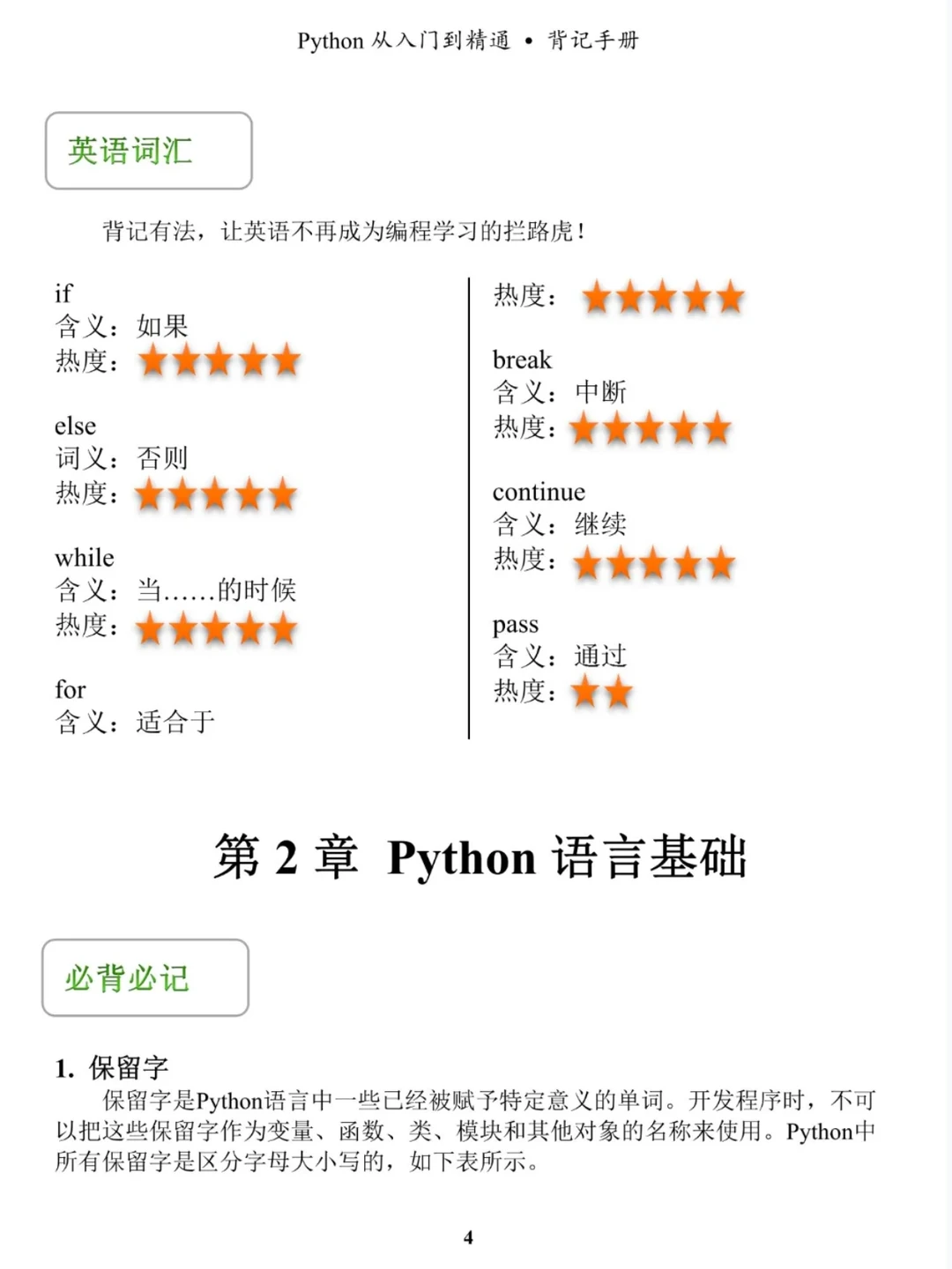 学Python看这10页纸就够了！