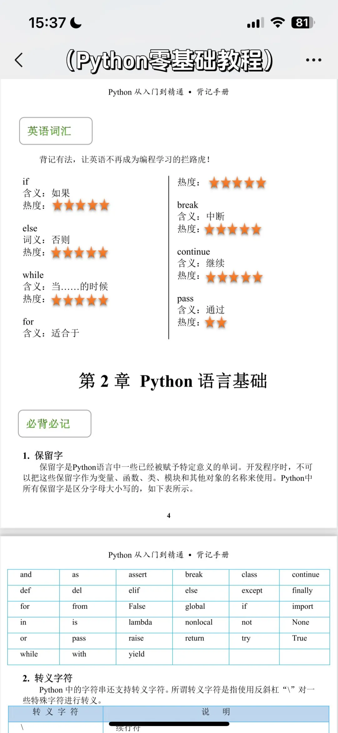 Python反反复复无非就是这12页，七天背完！
