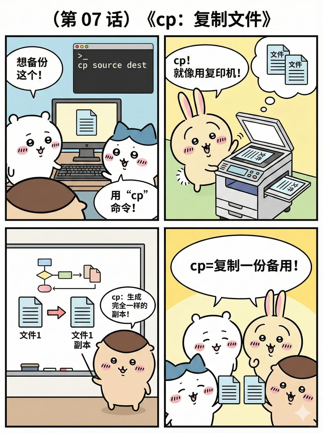 ChiikawaのLinux入门秘籍：萌到记住命令！