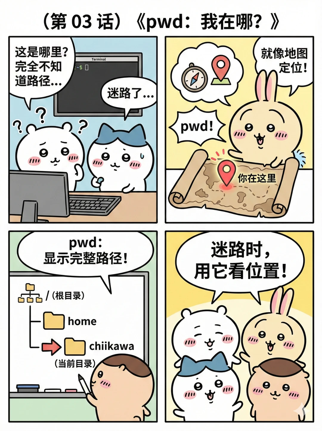 ChiikawaのLinux入门秘籍：萌到记住命令！