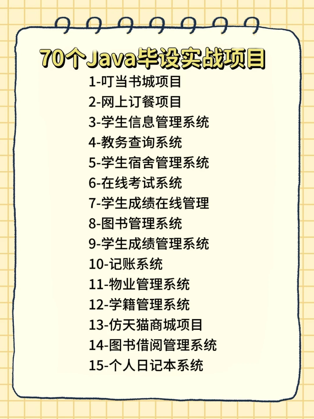 72个Javaweb毕设实战项目拿走直接用 附源码