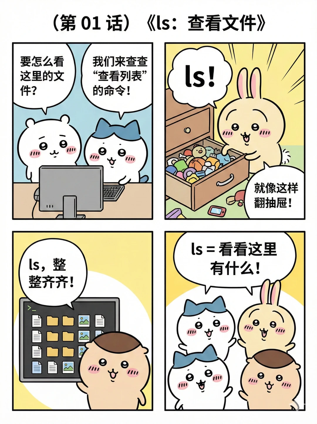 ChiikawaのLinux入门秘籍：萌到记住命令！