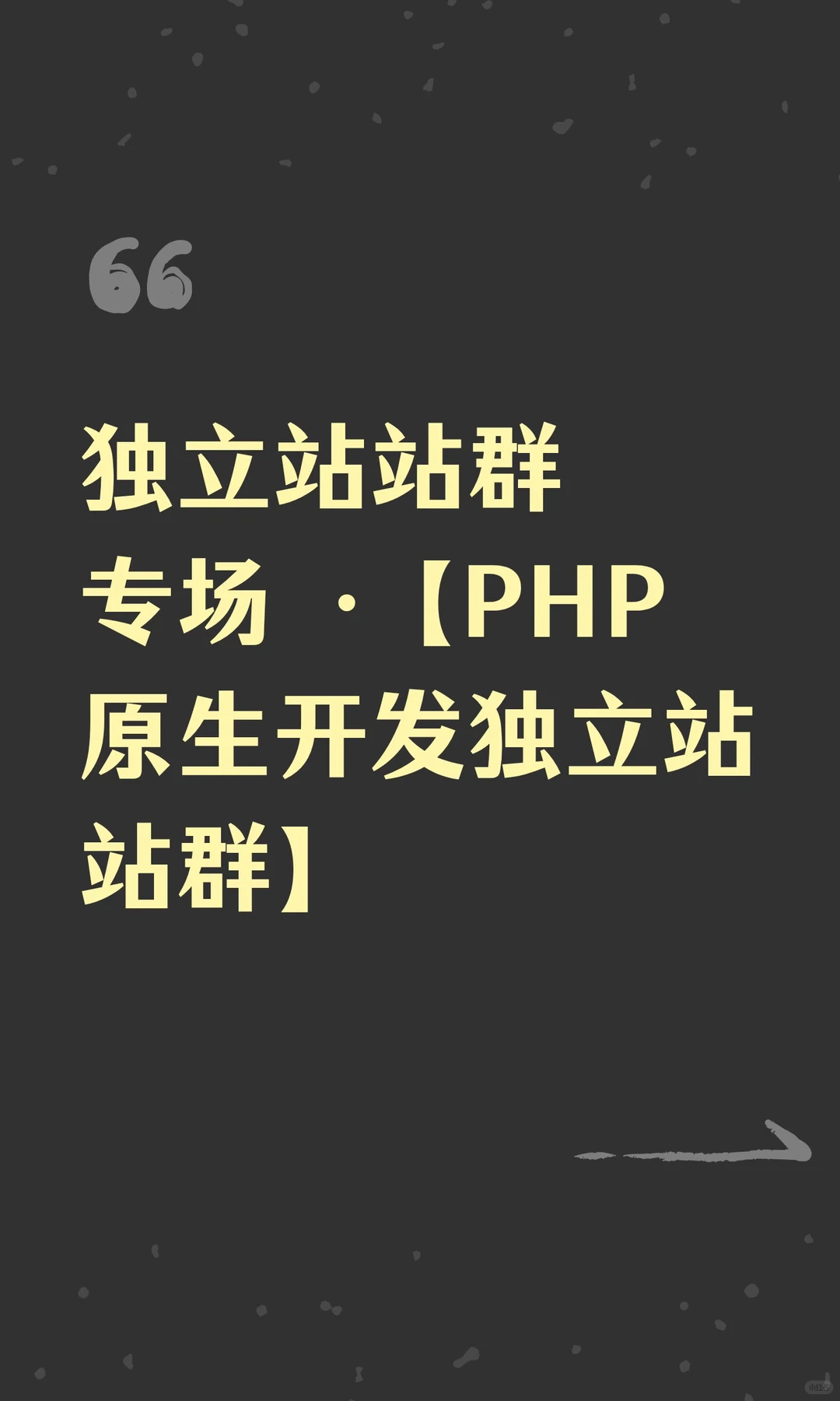独立站站群专场 ·【PHP原生开发独立站站群】
