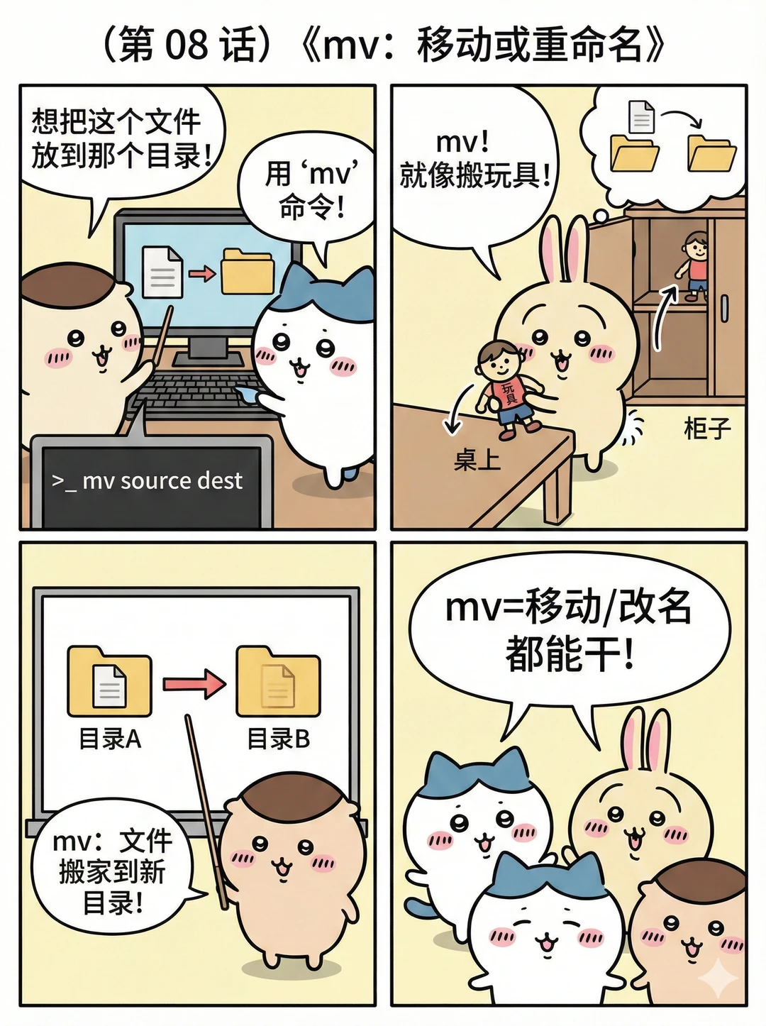 ChiikawaのLinux入门秘籍：萌到记住命令！