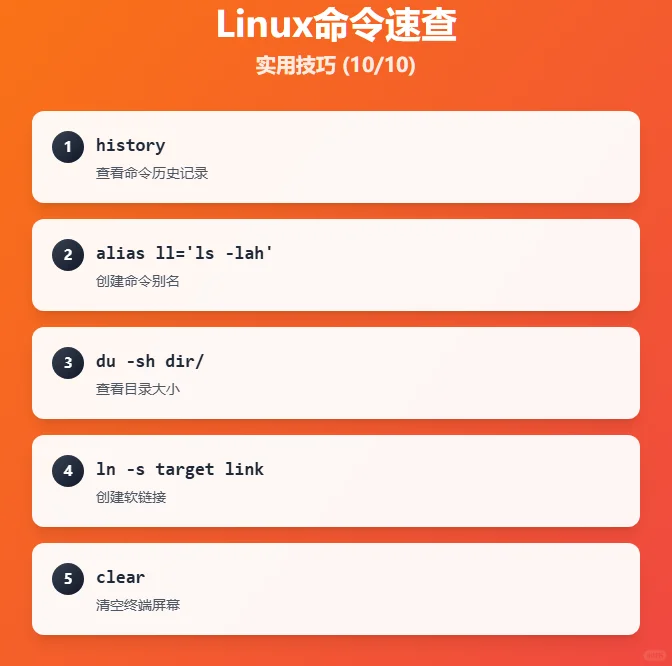合集预览| 50个Linux高频命令一网打尽！