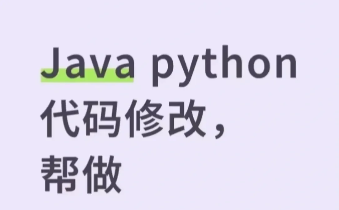 Java Python 前端Vue数据库 代码修改，帮做