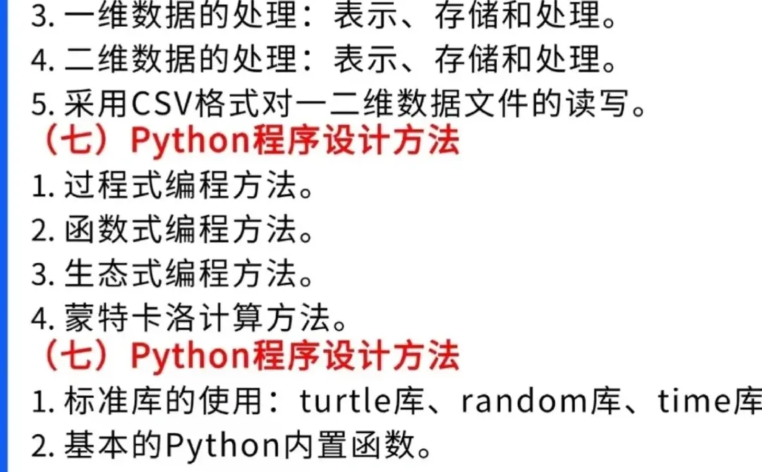 苏州计算机二级Python考试大纲（2025版）