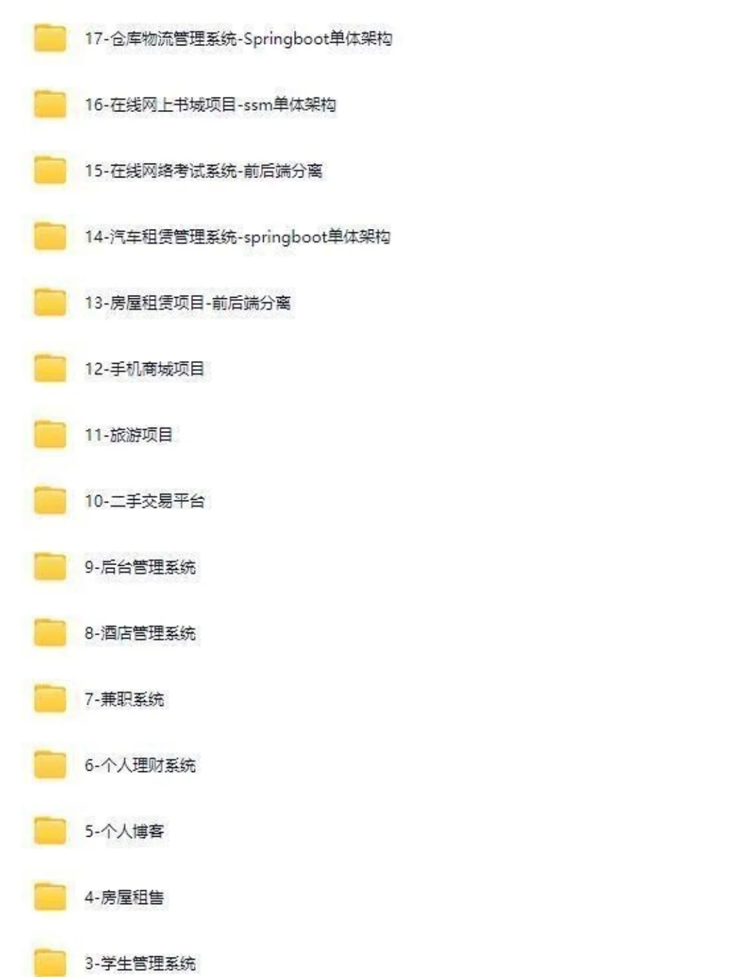 Java50个项目一周练完