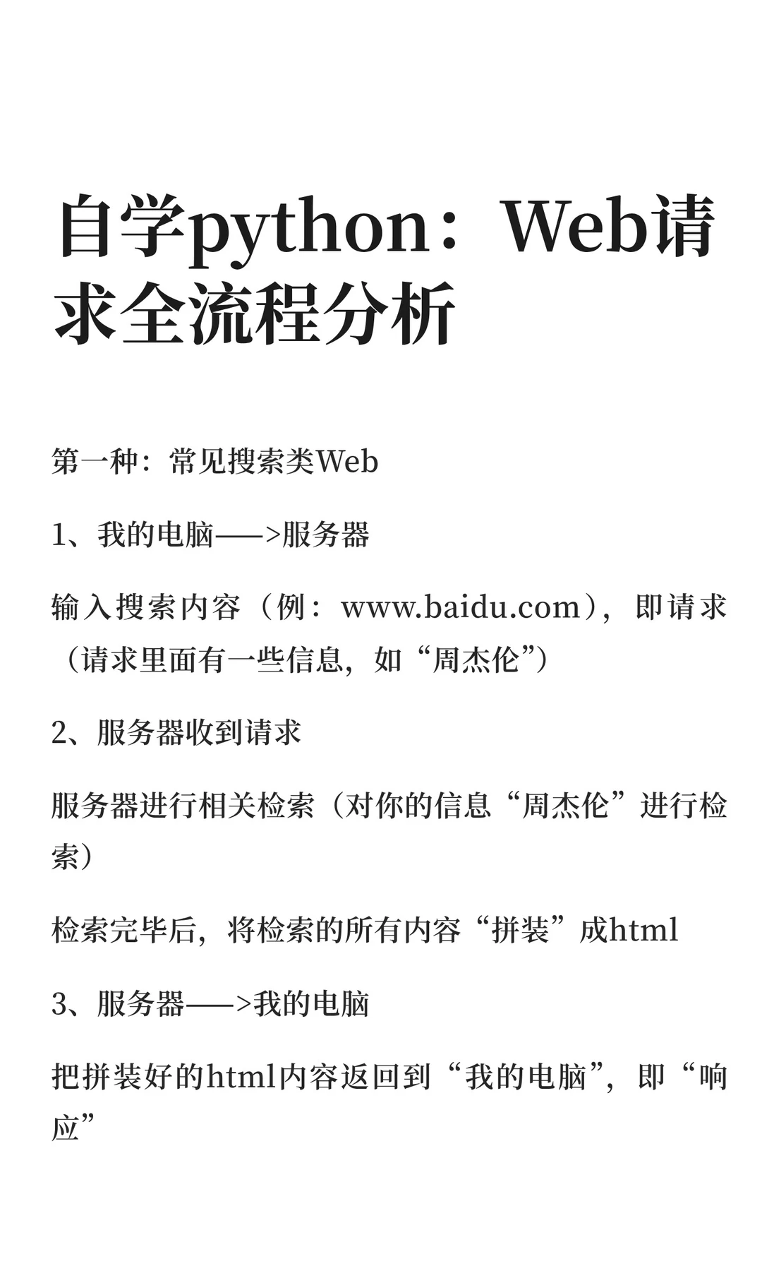 自学python：Web请求全流程分析