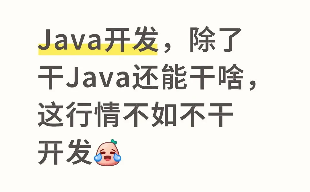北京 Java 建议别来