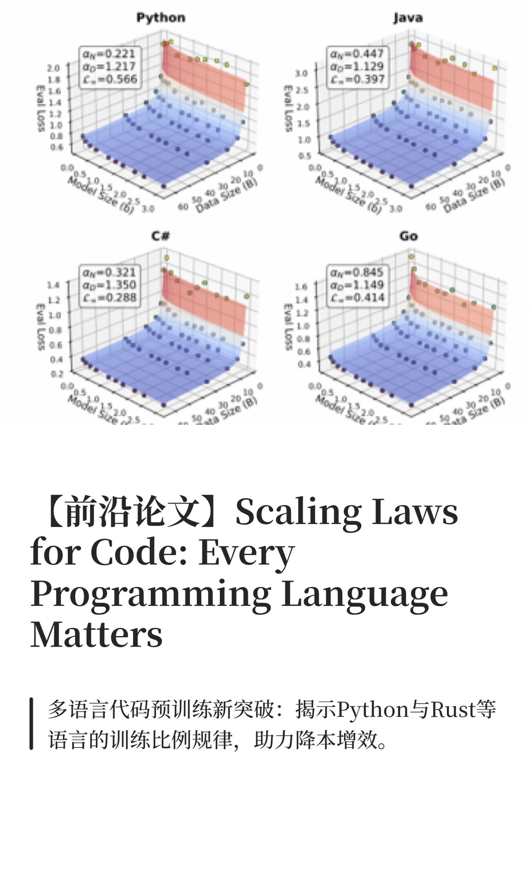 代码大模型Scaling Law：打破数据配比黑盒