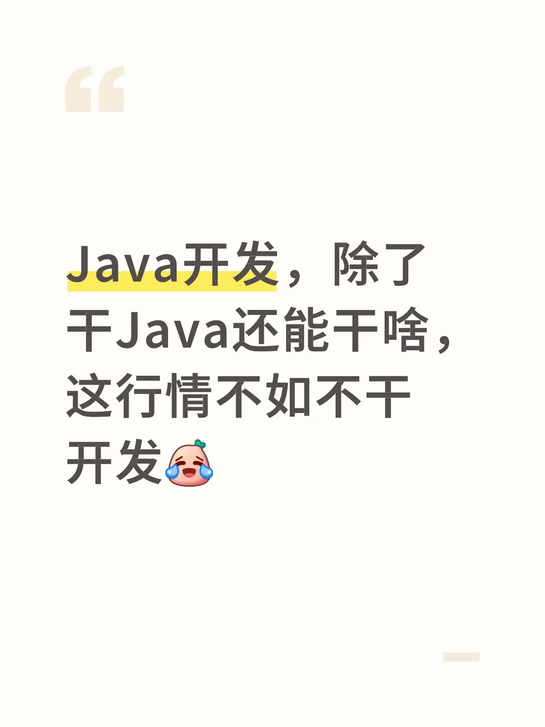北京 Java 建议别来