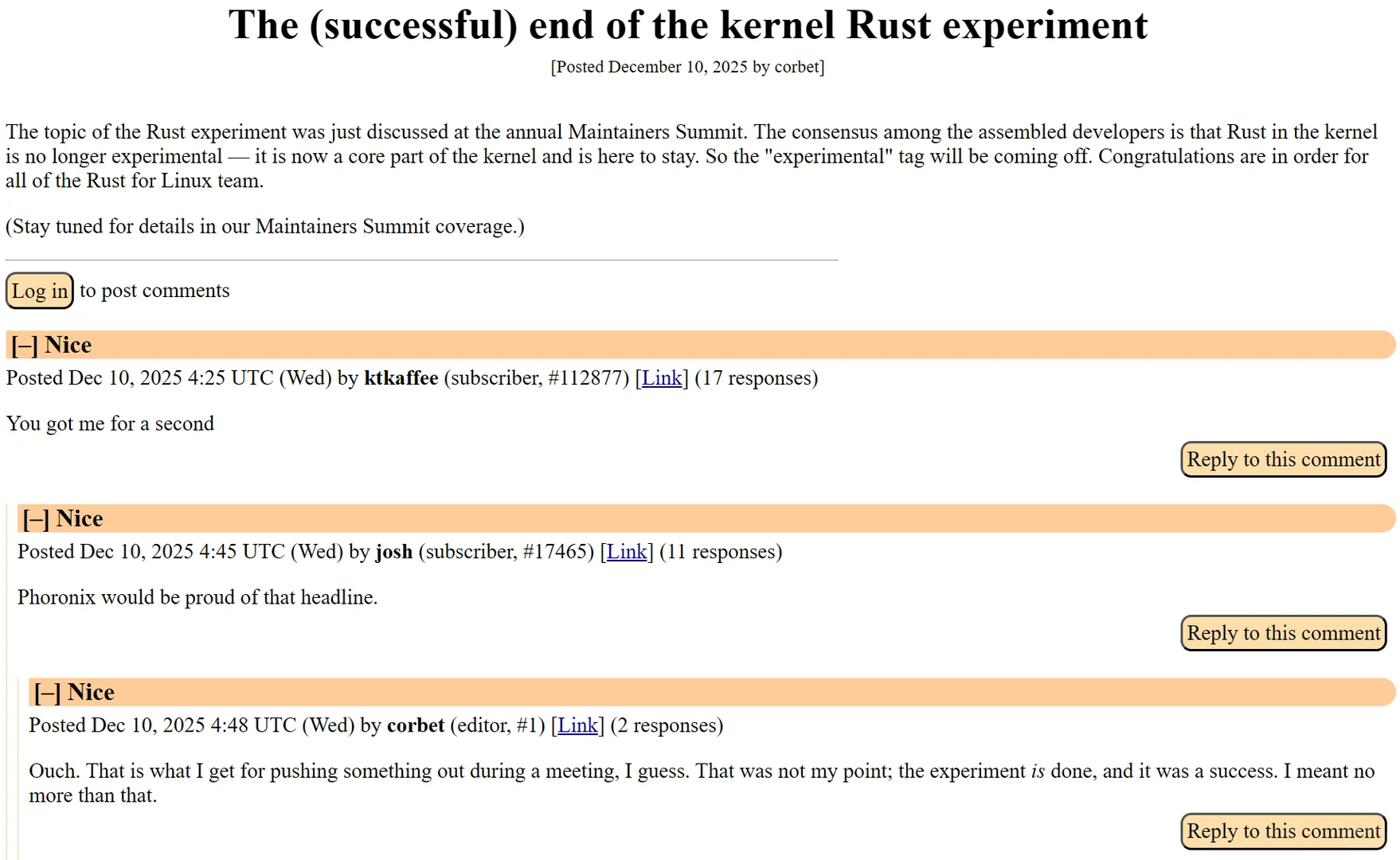 Rust 在 Linux 内核中走向主流✨