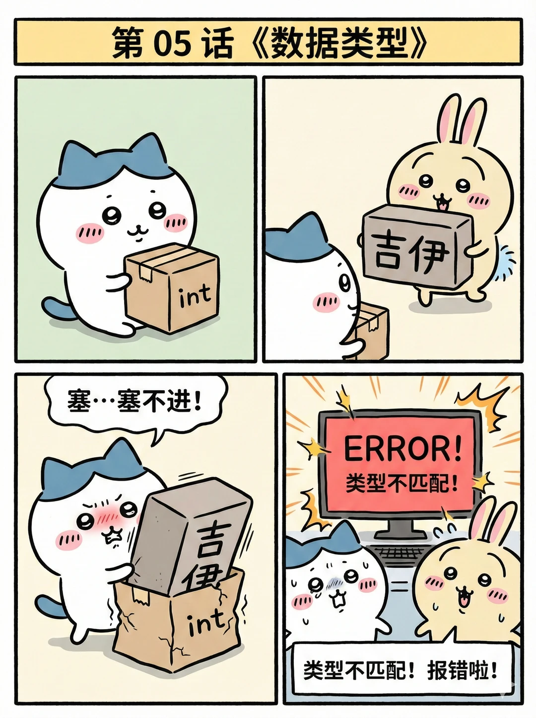 0基础进！和Chiikawa一起3分钟搞定Java入门