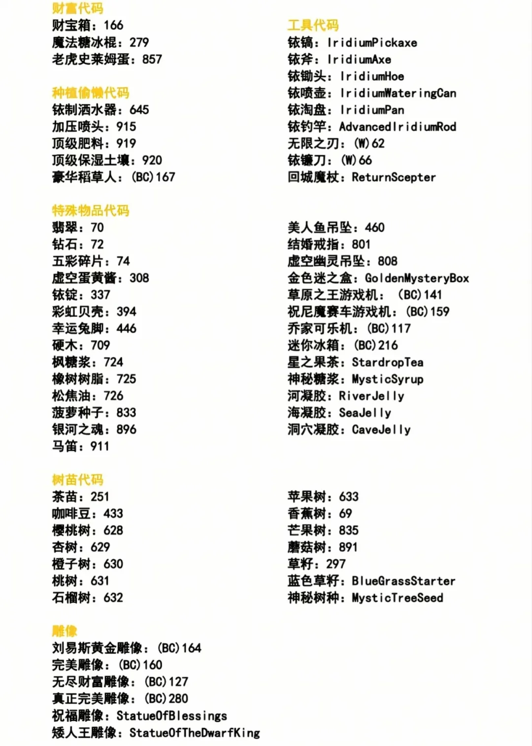 星露谷小鸡代码【自存】