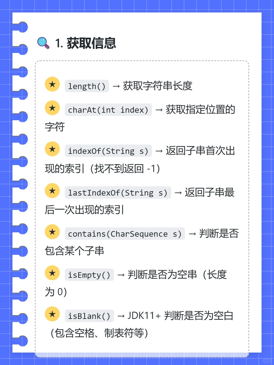 String类常用的方法