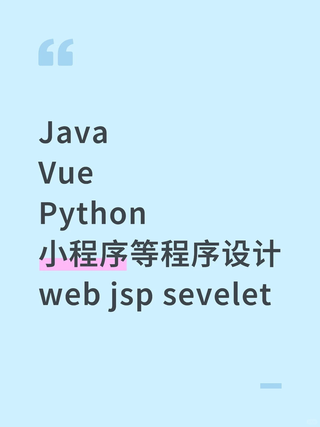 Java vue Python 小程序 jsp
