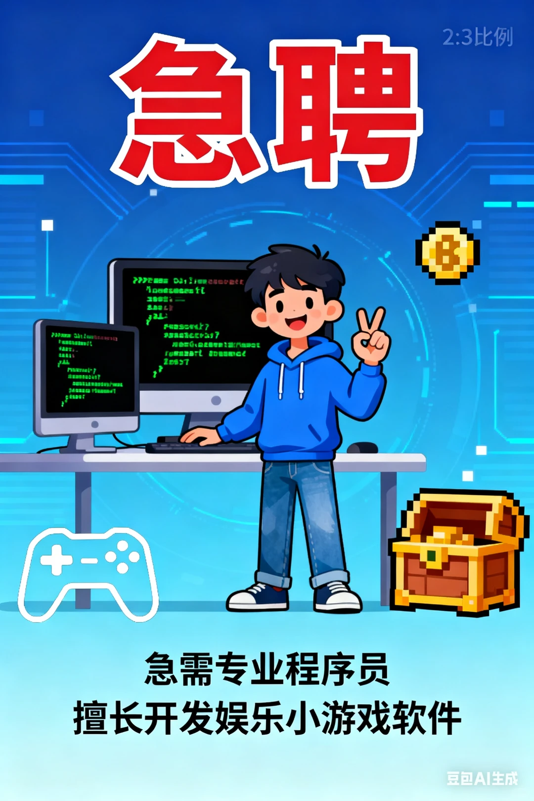 急招！急招！急招！小游戏程序员！