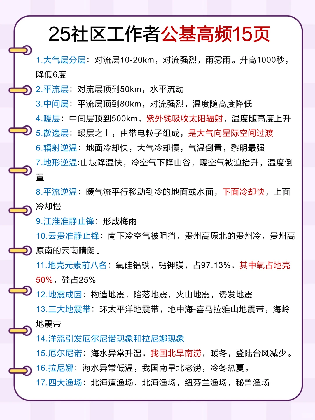 别裸考，社区招聘类一周足矣(极简背诵版)