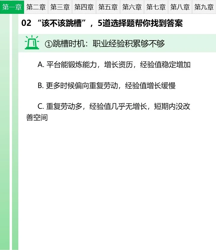 跳槽笔记02 该不该跳槽，5道选择题找答案